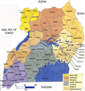 NPDP MAP OF UGANDA